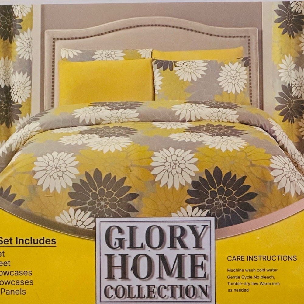 King Size, 8 Pieces Bed Sheets Set Glory Home Collection